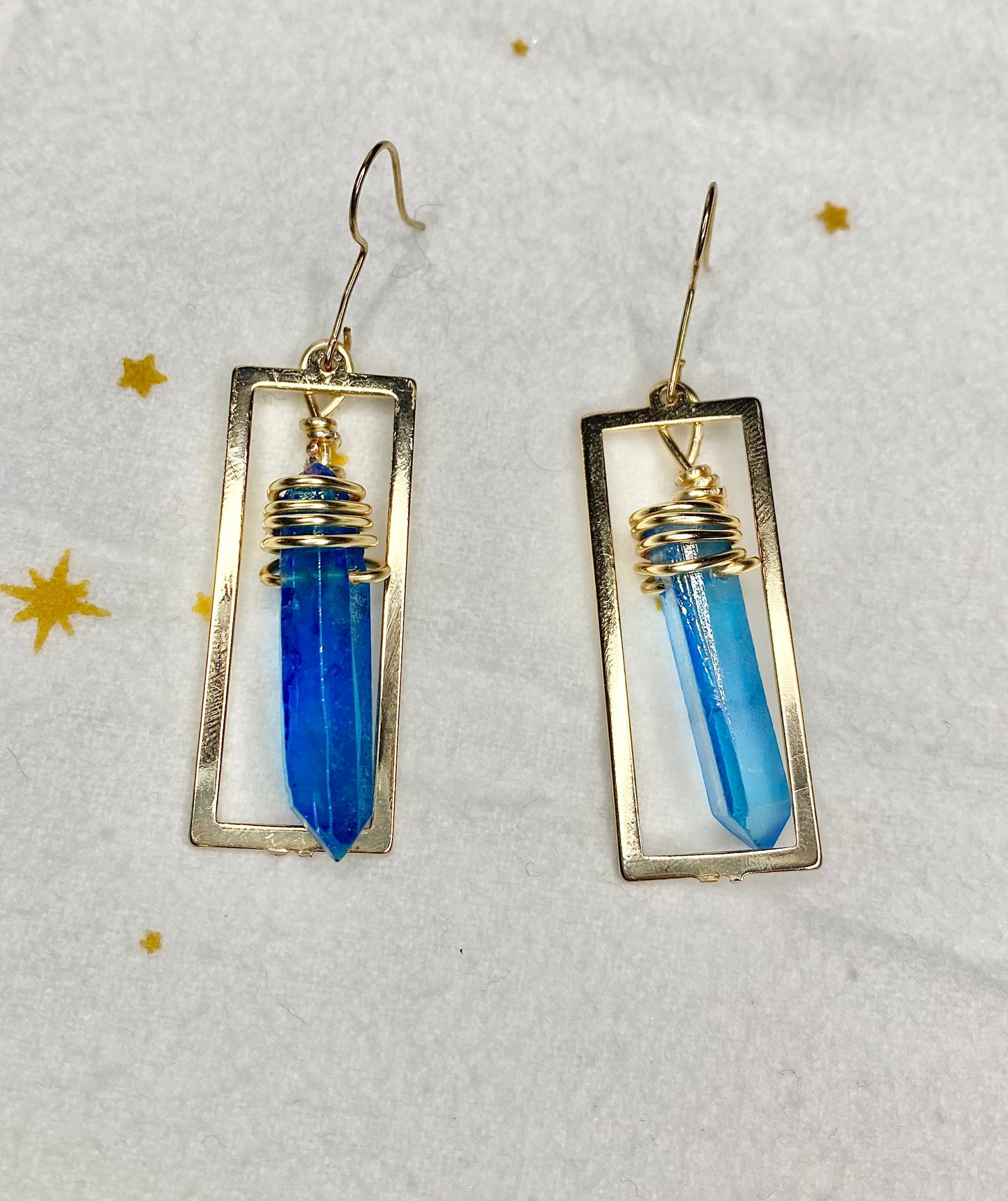 Siberian Blue Quartz Jewelry Set