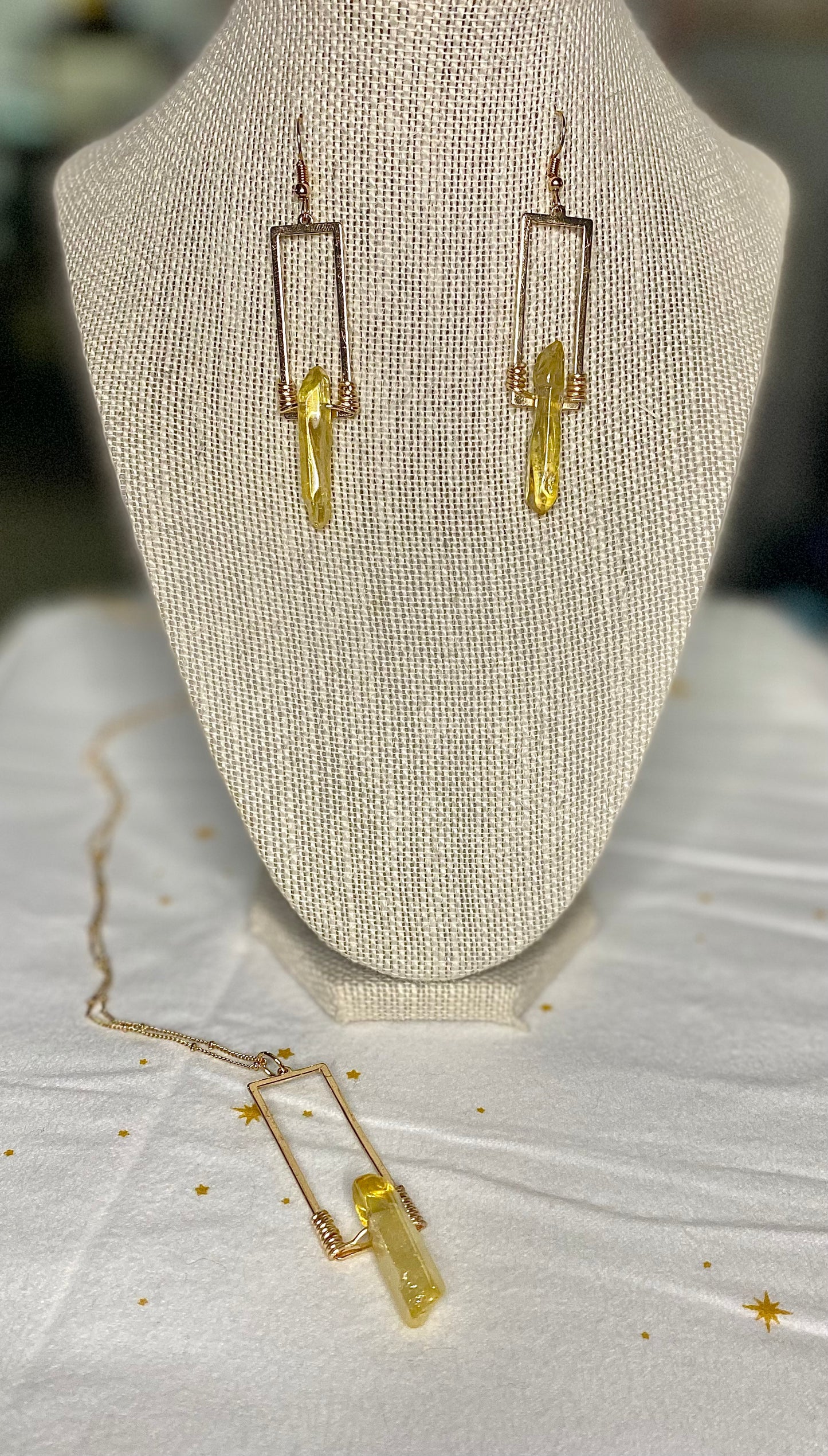 Citrine Quartz Jewelry Set