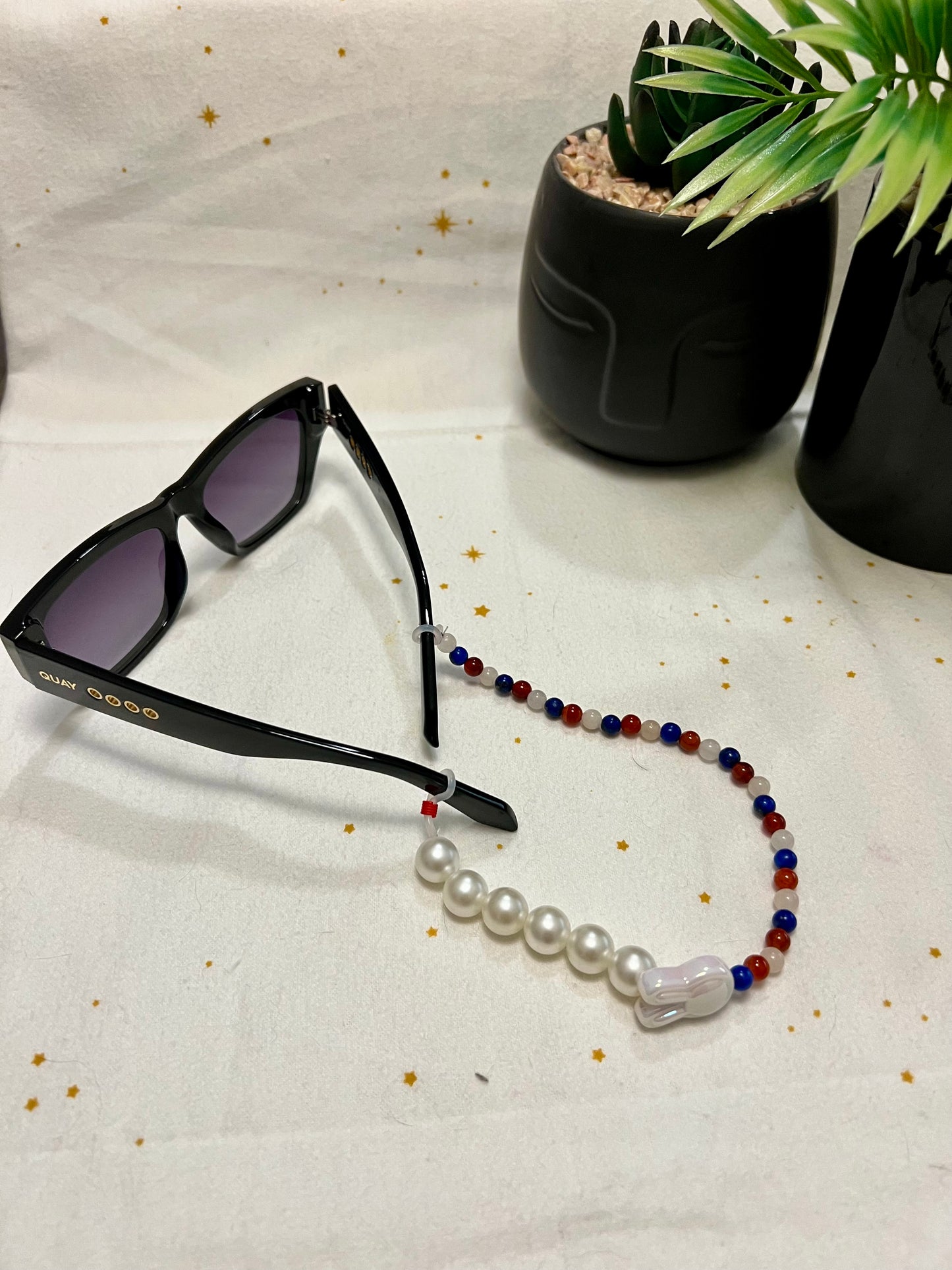 Whimsical Bunny Charm Glasses Chain | Puerto Rican Theme