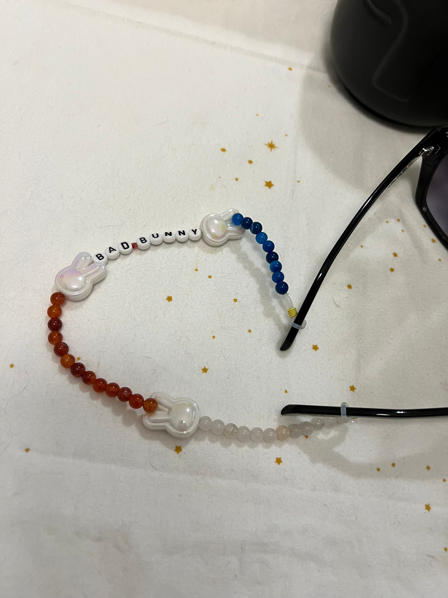 Bad Bunny Vibes Glasses Chain - Gemstone Glasses Chain