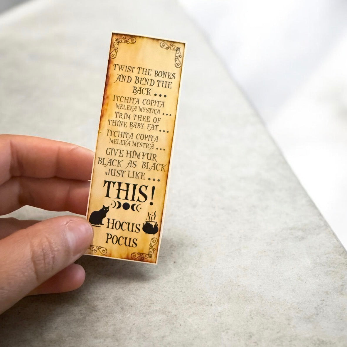 Hocus Pocus Black Flame Saying Sticker