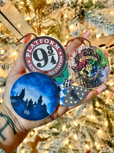 Colorful Traditional Hogwarts Ornaments