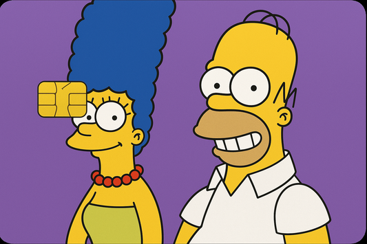 Homer & Marge Simpsons Debit Card Skin | Cartoon Vinyl Card skin