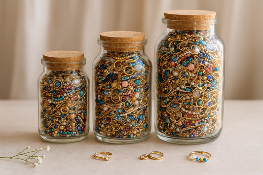 Handcrafted Mystery Jewelry Jars – 8oz, 16oz & 32oz Treasure-Filled Mason Jars