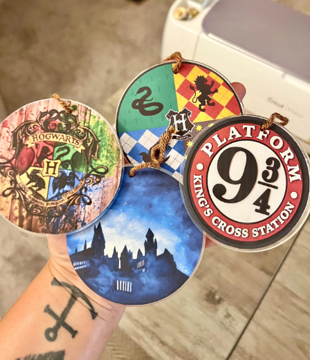 Colorful Traditional Hogwarts Ornaments