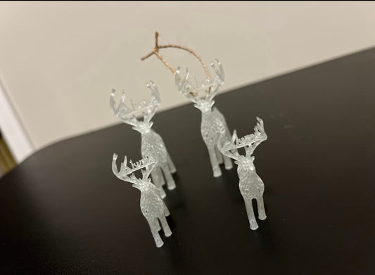 Clear White Patronus Ornament – Translucent Magical Stag Ornament Inspired by Harry, Wizarding Christmas Decor