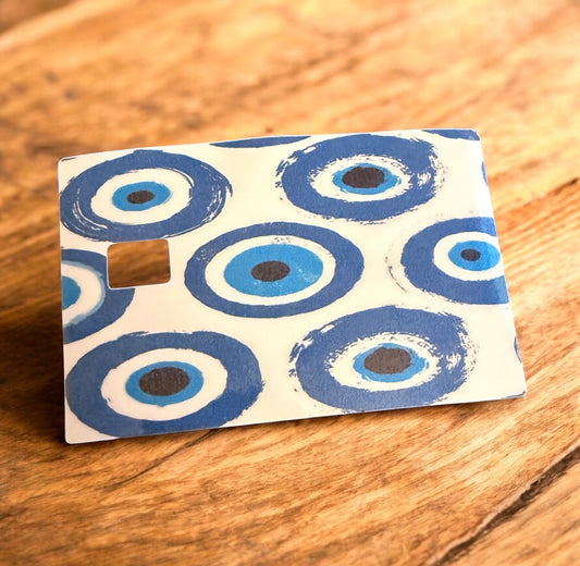 Blue Evil Eye Debit Card Skin