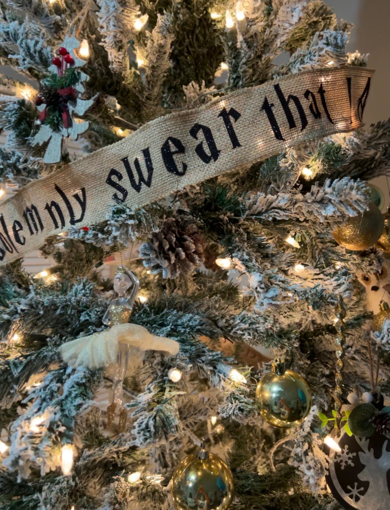 15 ft Harry Christmas Tree Ribbon - Burlap Ribbon