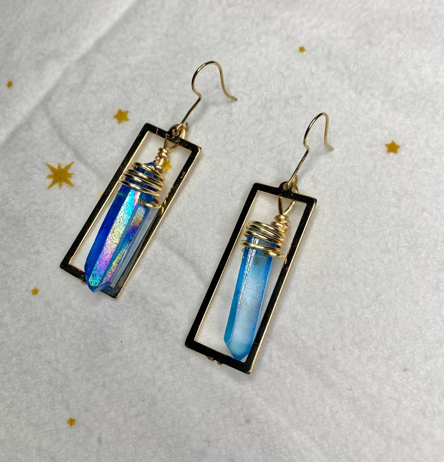 Siberian Blue Quartz Jewelry Set