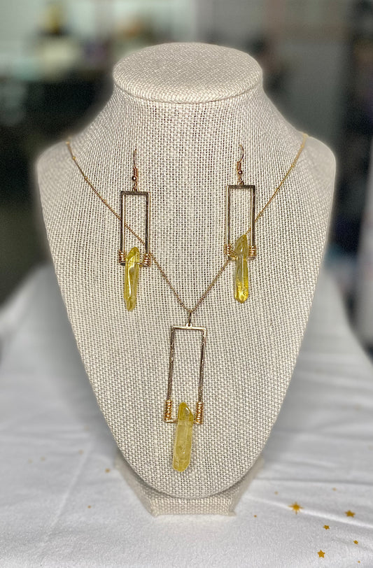 Citrine Quartz Jewelry Set