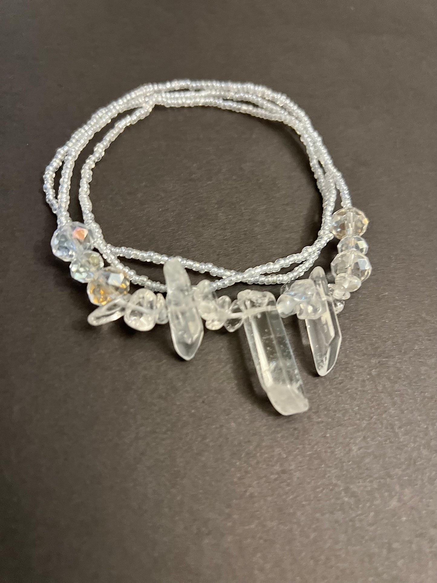 Completely Clear Quartz Waist Beads