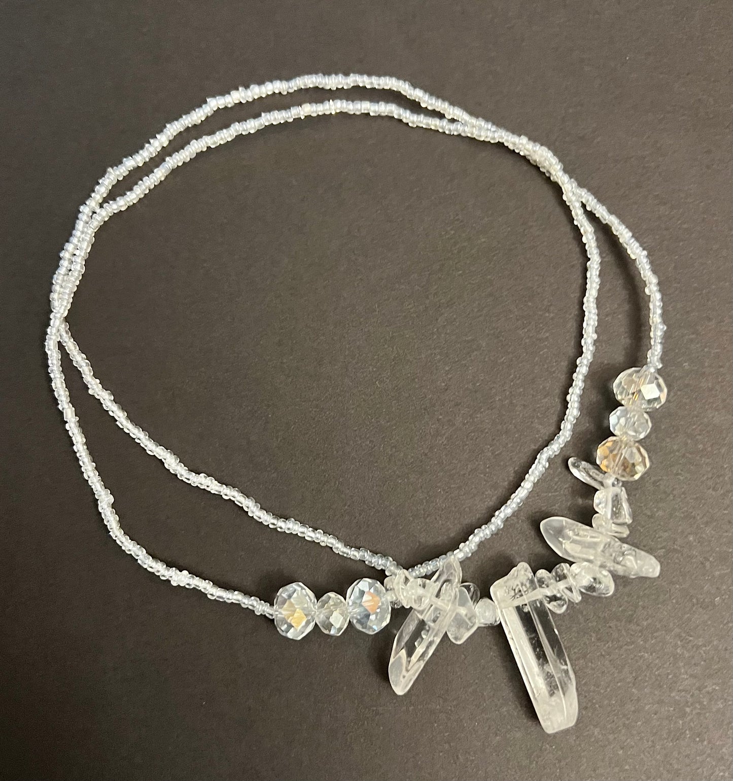 Completely Clear Quartz Waist Beads