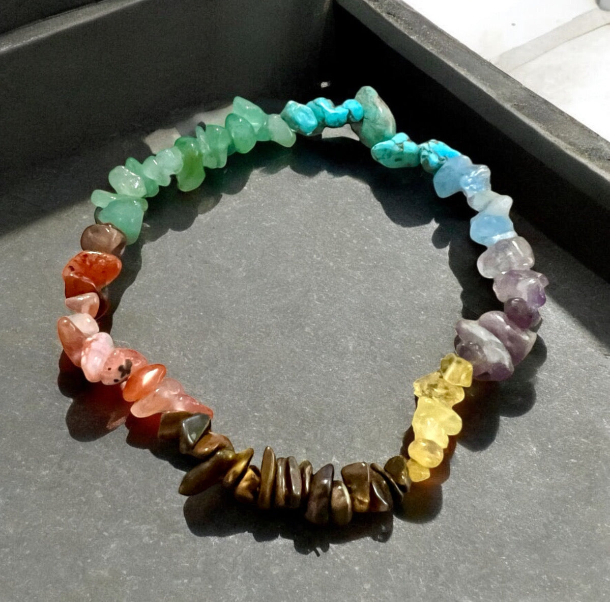 Chakra Mini Chip Bracelet | Rainbow Bracelet