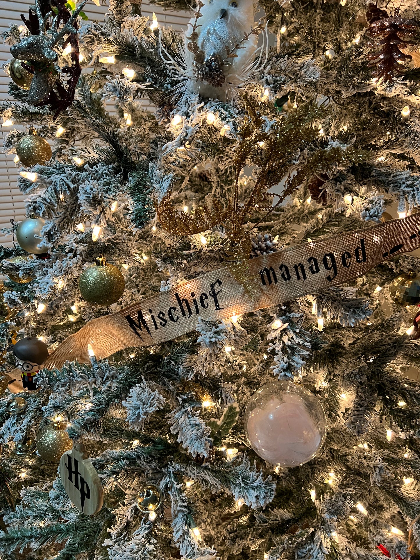 15 ft Harry Christmas Tree Ribbon - Burlap Ribbon