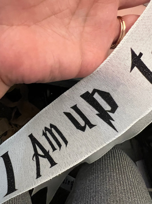 White Burlap Wizarding World Christmas Tree Ribbon