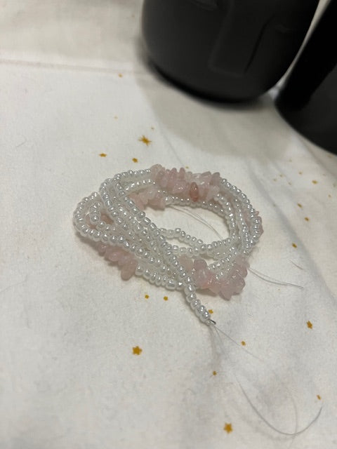 Rose Quartz Waist beads | Crystal Waist beads