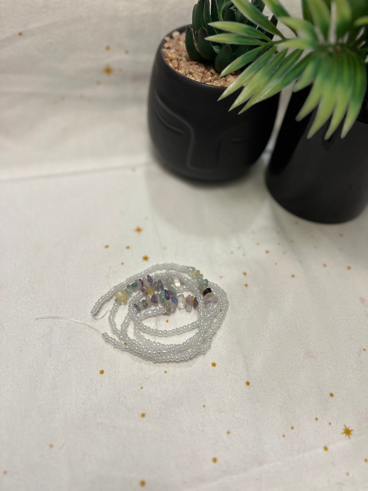 Rainbow Fluorite Waist beads | Energy Focus Waist beads