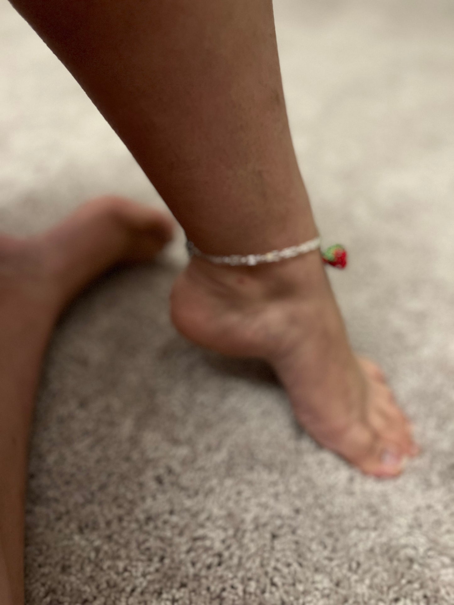 Strawberry 🍓 Beaded Anklet | Summer Anklets