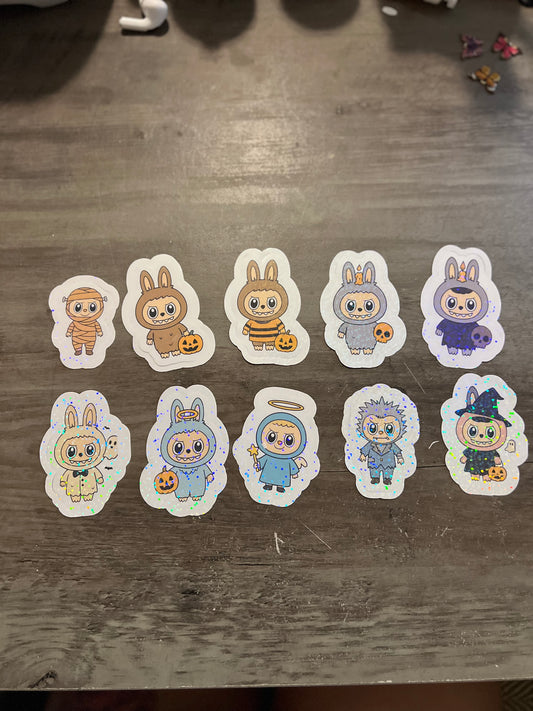 Kawaii Doll Halloween Costume Stickers - Halloween Bubu Stickers