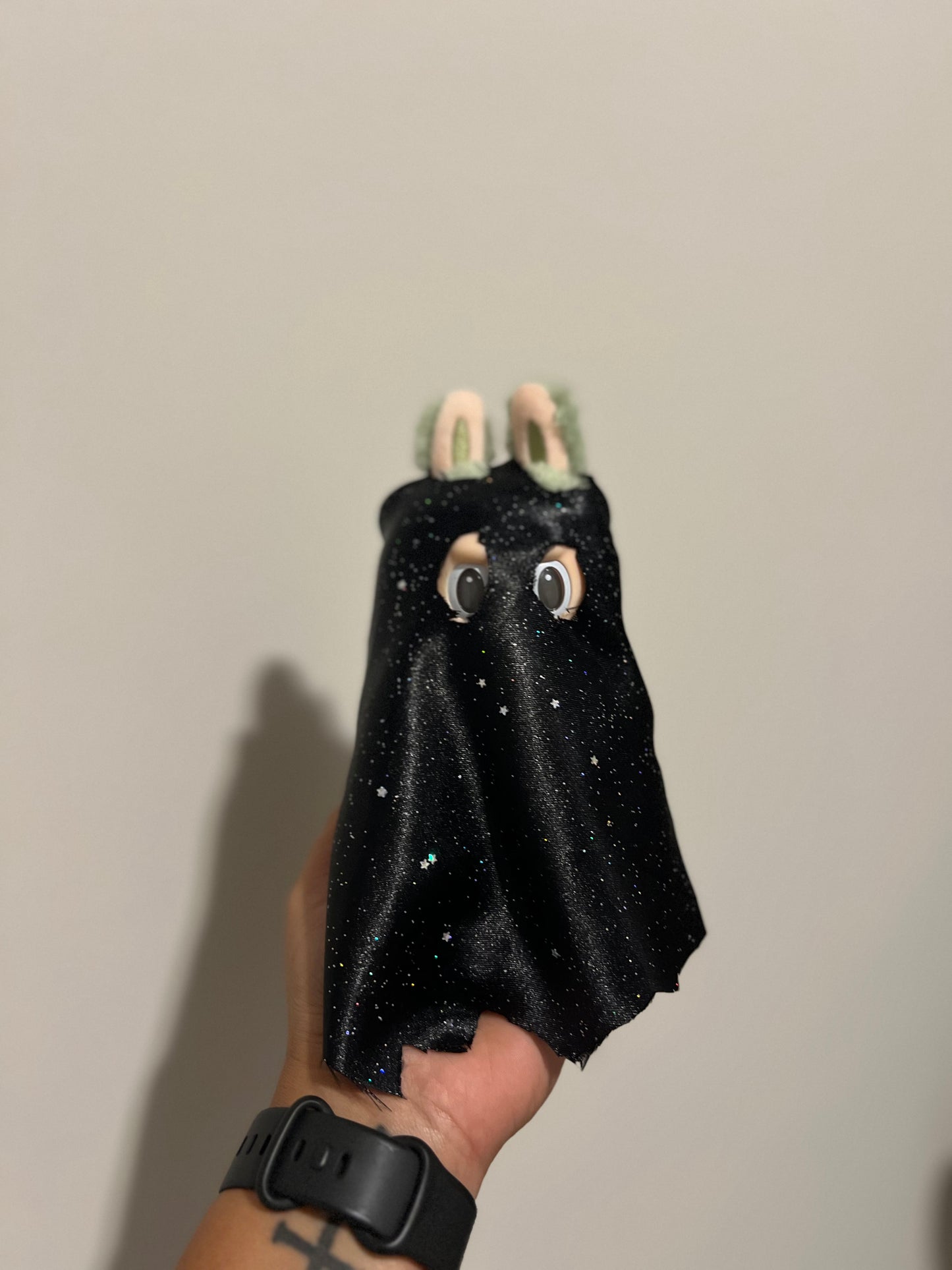 Labubu Sparkly Black Ghost Costume - Doll Costume