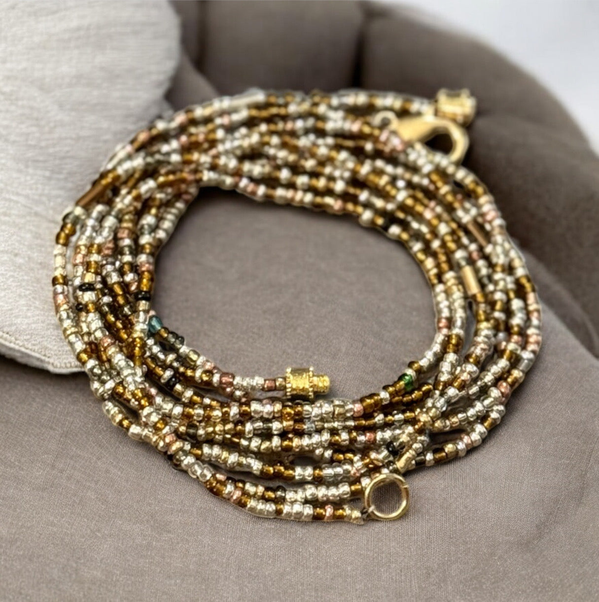 Gold Tone Traditional Waist Beads | Earthy Waist beads