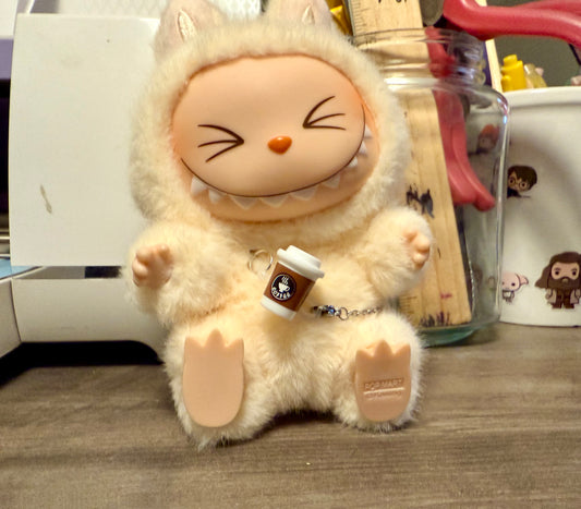 Labubu Coffee Cup Crossbody Bag – Cute Plush Collectible Accessory