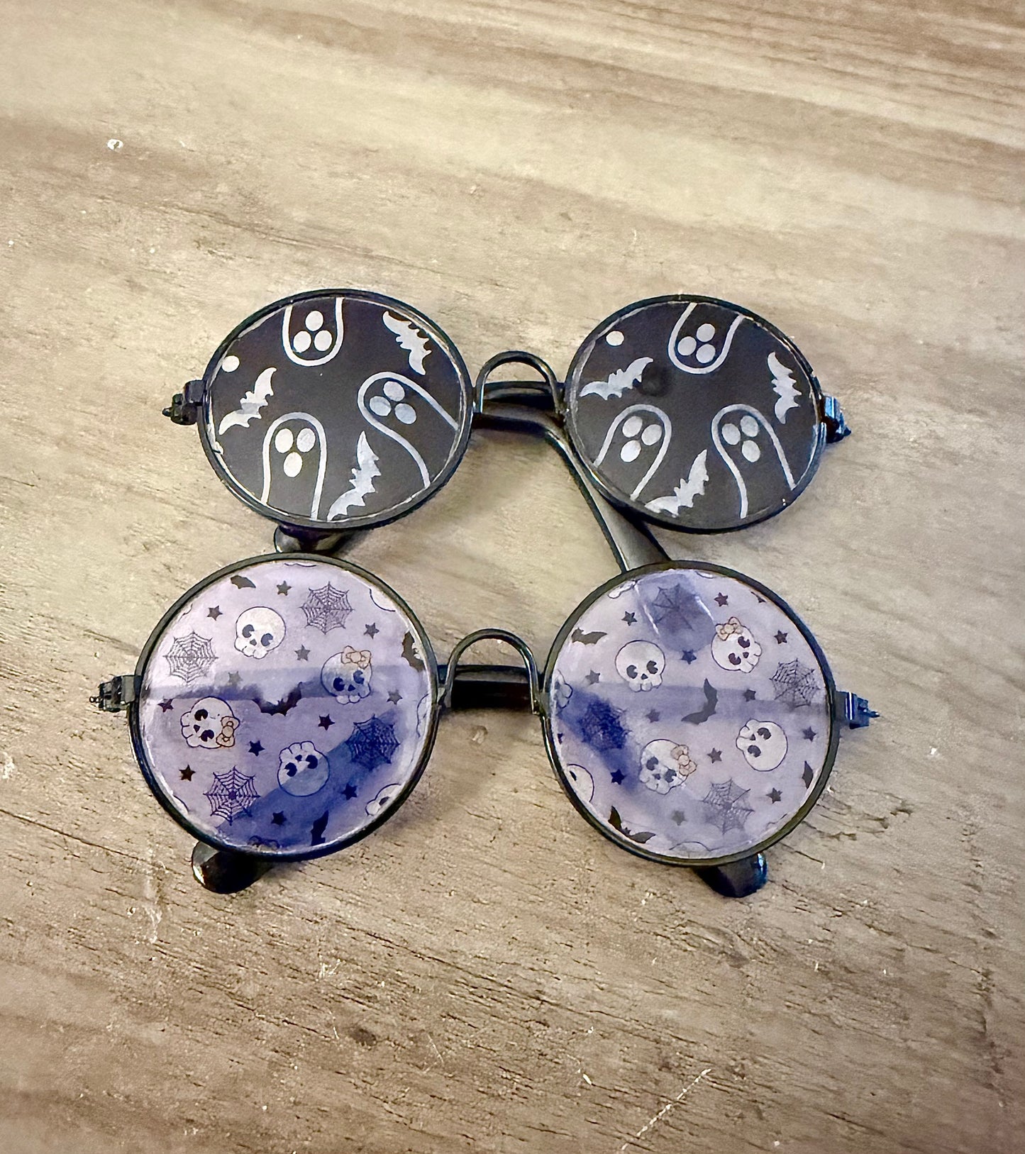 Doll Halloween Sunglasses – Ghost & Bat or Spooky Skull & Spiderweb