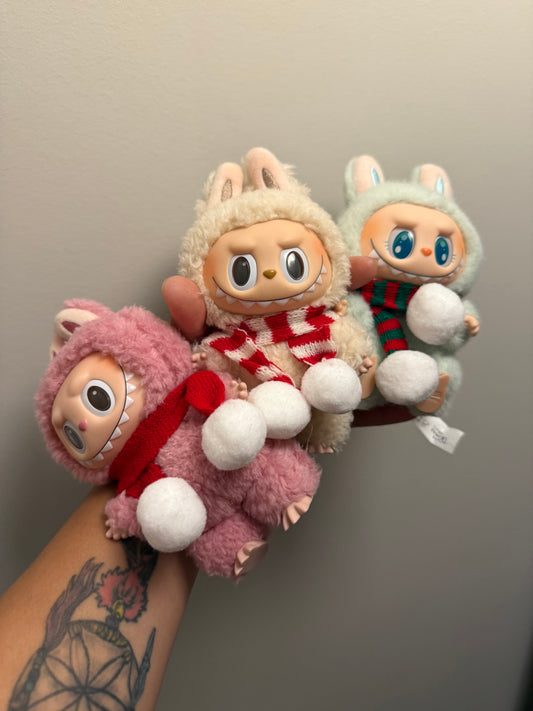 Handmade Labubu Christmas Scarves – Holiday Accessory (Multiple Colors)