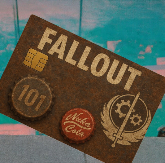 Vintage Fallout Debit Card Skin: Retro Wasteland Design