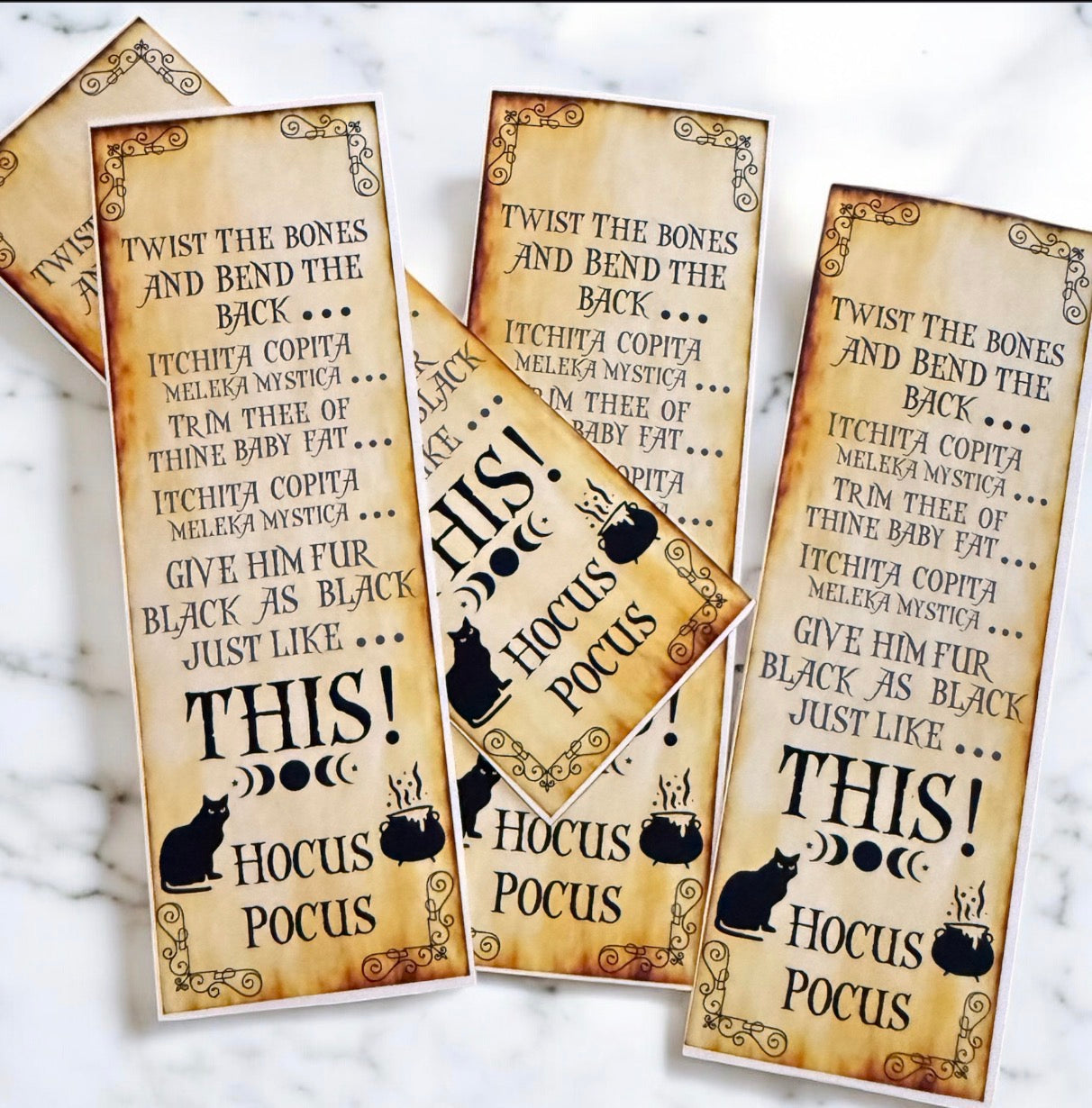 Hocus Pocus Black Flame Saying Sticker