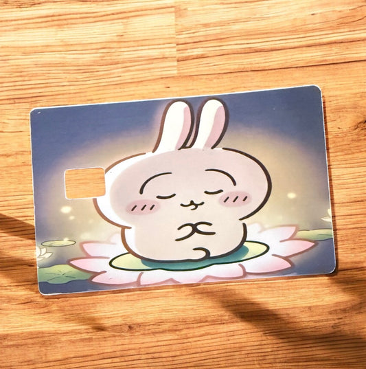 Kawaii Bunny Crew Debit Card Skin – Pastel Character Design Card Skin