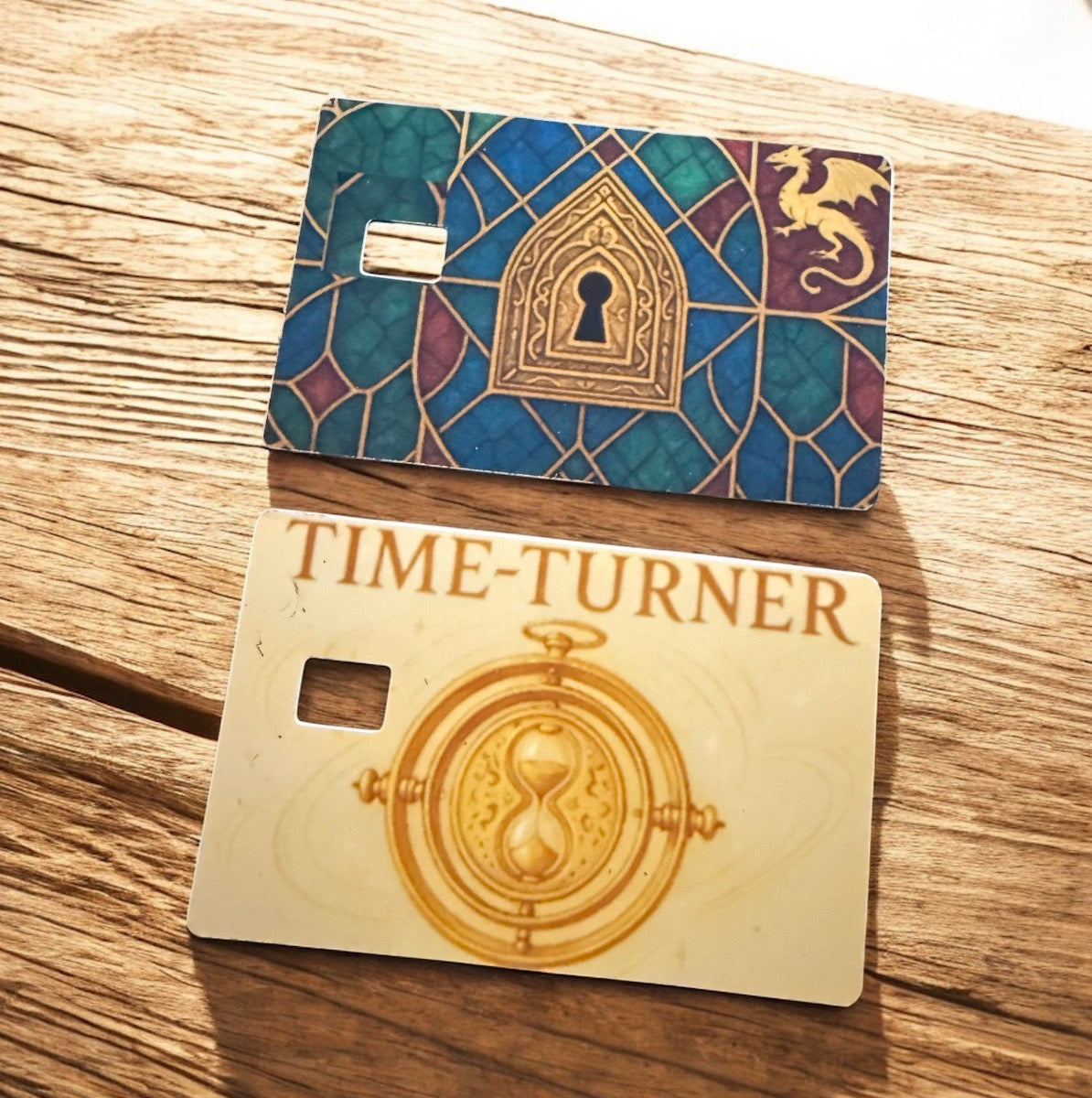 Time Turner & Gringotts Vault Debit Card Skin - Credit Card Sticker