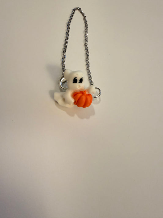 Doll Ghost Pumpkin Resin Crossbody - Halloween Mini