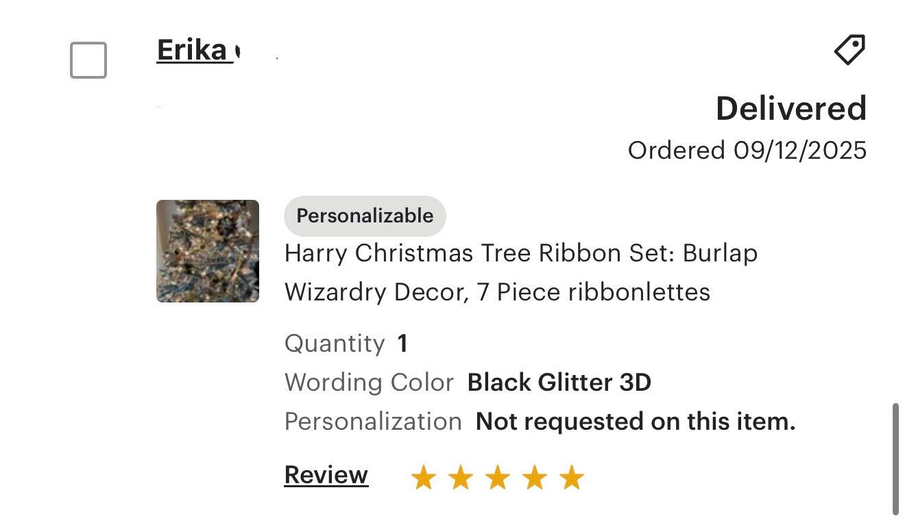 7 pc Harry Potter Christmas Tree Ribbons - Ribbonlettes