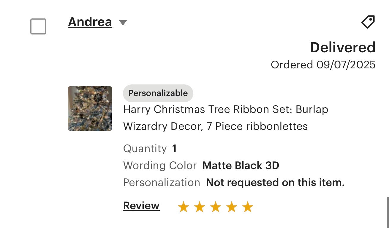 7 pc Harry Potter Christmas Tree Ribbons - Ribbonlettes