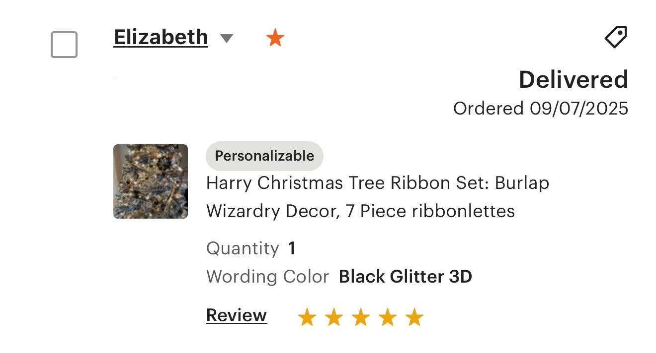 7 pc Harry Potter Christmas Tree Ribbons - Ribbonlettes
