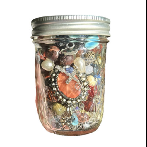 Handcrafted Mystery Jewelry Jars – 8oz, 16oz & 32oz Treasure-Filled Mason Jars