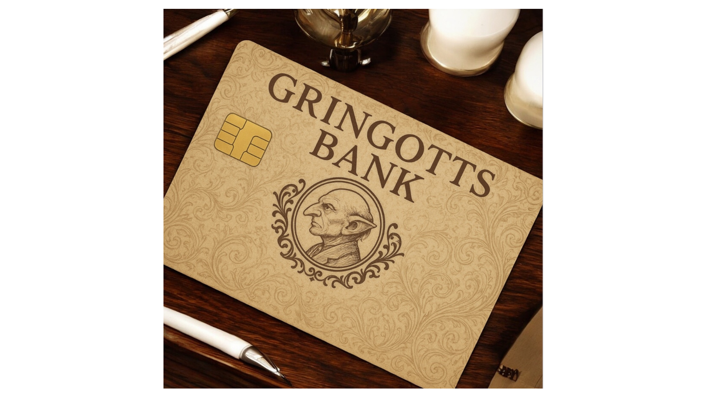 Gringotts Bank Debit Card Skin: Wizarding World Vinyl Sticker