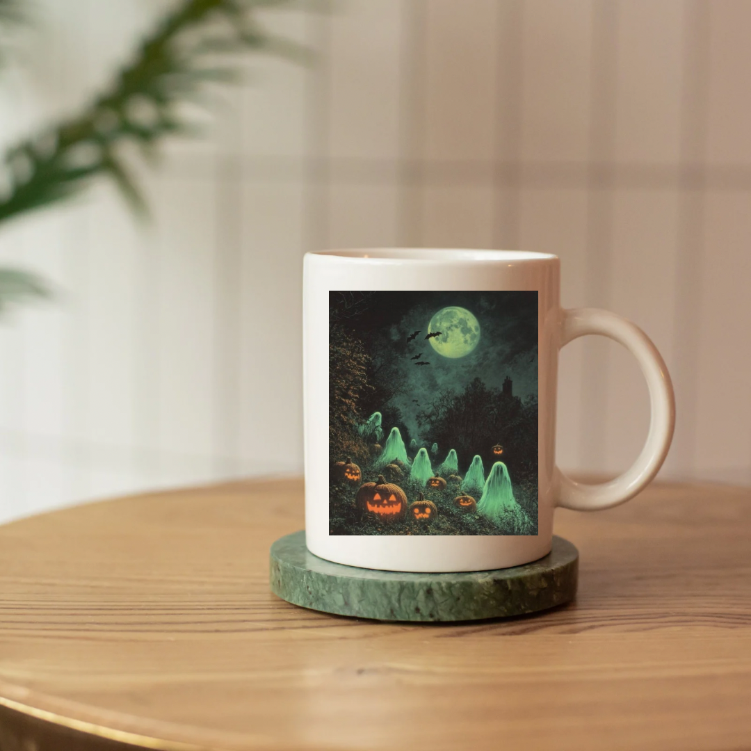 Ghostly Glow Coffee Mug - Double Sided