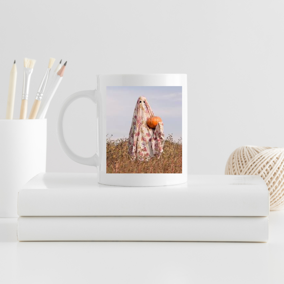 Ghostly Floral Mug - Double Sided