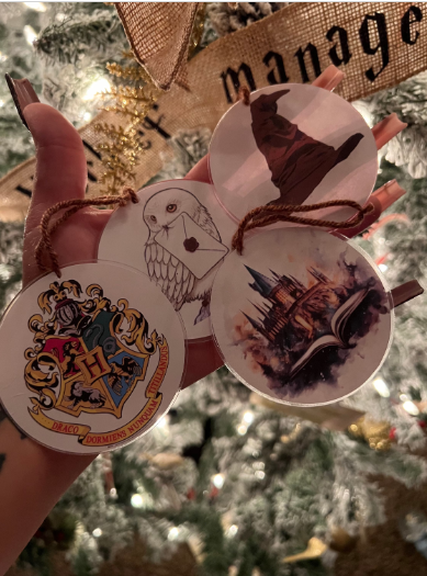White Hogwarts Acrylic ornaments